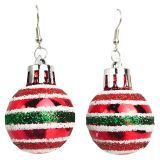 Christmas Striped Bauble ER Red, White &