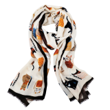 Cappy Cat Scarf Cream 