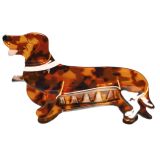 Sausage Dog Claw Clip Brown 