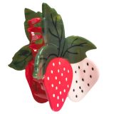 Strawberry Claw Clip Red & Pink 