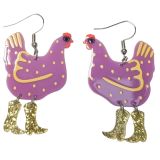 Pop Cowboy Chicken Earrings   