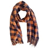 Maverick Check Scarf Orange & Black 