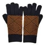 Eliana Geo Gloves Black & Brown 