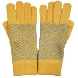 Eliana Geo Gloves Yellow & Grey 
