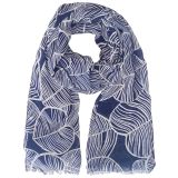 Genesis Heart Leaf Scarf Navy 