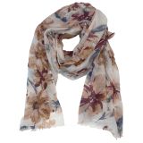 Hayden Floral Scarf White 