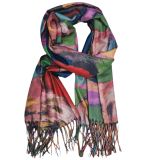 Millie Scarf Fuchsia & Grey 