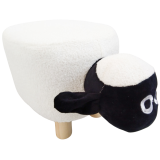 Sheep Boucle Kid Stool White 50x28cm 