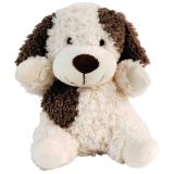Curly Dog Soft Toy Whtie & Brown 18cm 