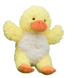 Curly Duck Soft Toy Yellow 18cm 