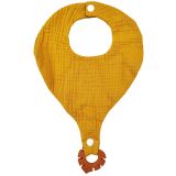 Sale Bubsy Cotton Bib with Teether Musta