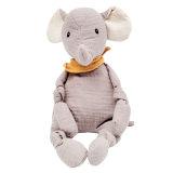 Sale Muslin Elephant Soft Toy Lilac 30cm