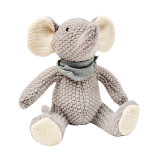 Knitted Elephant Soft Toy Grey 18cm 