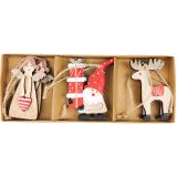 Reindeer, Santa & Angel Box Set Hanging 