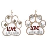 Love Paws Hanging Decoration Red 10.5cm 
