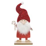 Santa with Candy Cane Standing Decoratio