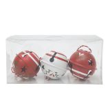 Painted Decorative Bells Gift Box Red & 