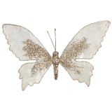 Glitter Beaded Velvet Butterfly Clip Cre