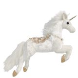 Glitter Beaded Velvet Unicorn Hanging De