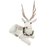 Glitter Beaded Velvet Reindeer Sitting D