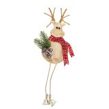 Rattan Reindeer with Legs Hanging Decora