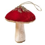 Flat Red Toadstool Hanging Decoration Re