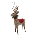 Felt Reindeer with Saddle Standing Decor