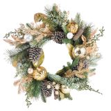 Elegant Christmas Wreath Gold 64cm 