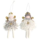 Lovely Angel Hanging Decoration Grey & W