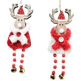 Cute Reindeer with Scarf Hanging Decorat