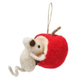 Mouse Eating Apple Hanging Decoration Re