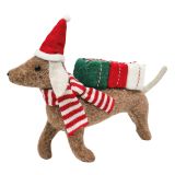 Sausage Dog with Presents Standing Decor