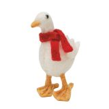 Felt Goose Hanging Decoration White 10cm