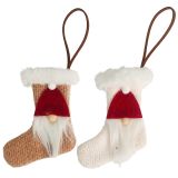 Tomte Santa on Stockings Hanging Decorat