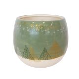 Christmas Tree Horizon Planter Sage Med 