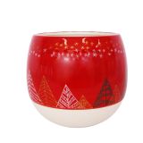 Christmas Tree Horizon Planter Red Med 1