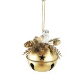 Christmas Bird on Bell Hanging Decoratio