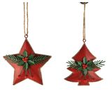 Metal Star & Tree with Holy Hanging Deco