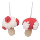 Spotty Toadstool Hanging decorations Red