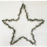 Star with Foliage LED Hanging Green 80cm