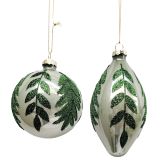 Glitter Leaf Teardrop & Bauble Hanging D