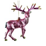 Metallic Reindeer Hanging Decoration Pur