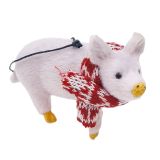 Pig Hanging Decoration Pink 10cm 