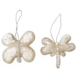 Pretty Beaded Butterfly & Dragonfly Hang