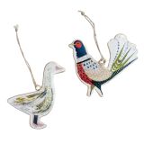 Duck & Pheasant Metal Hanging Decoration