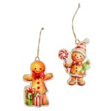 Gingerbread Metal Hanging Decoration Bro