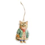 Nanna Cat Metal Hanging Decoration Blue 