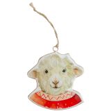 Sheep in Sweater Metal Hanging Decoratio