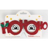 Ho Ho Ho Glasses Red 15cm 