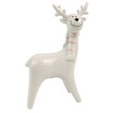 Cute Reindeer Decoration White 19cm 